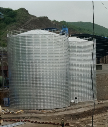 安图粮食钢板仓的安装全过程不用热焊接